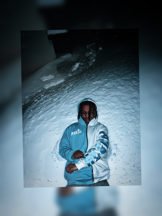LLS Zip Hoodie (Blue & white)