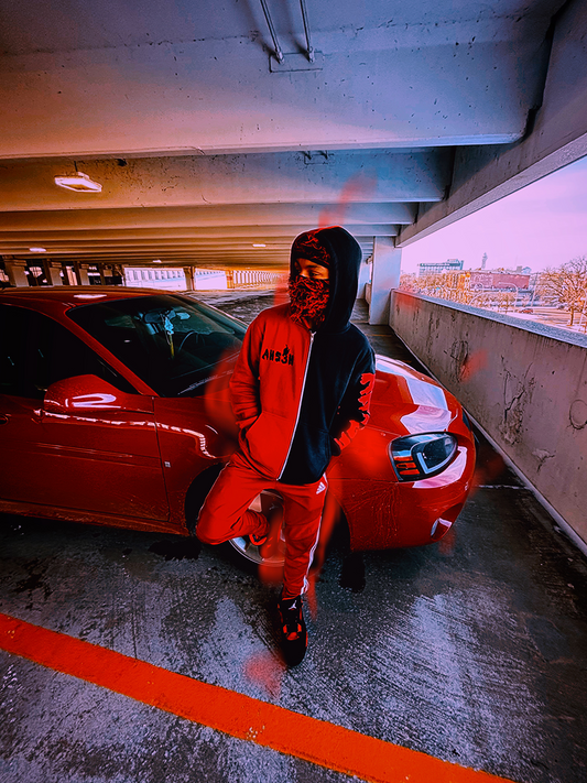 LLS Zip Hoodie (Red & Black)